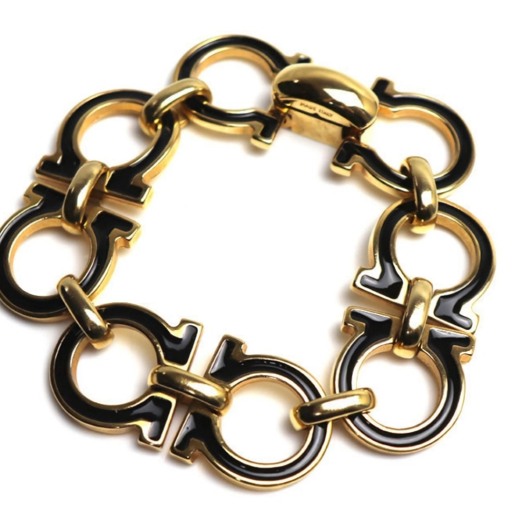 Salvatore Ferragamo Gancini Bracelet 52.1g 20.5cm Women's